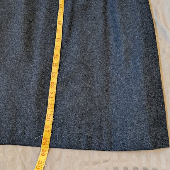 90s Vintage Sasson Designer Gray Wool Blend Jacket Skirt - Suit - Two Pieces - Picture 14 of 16